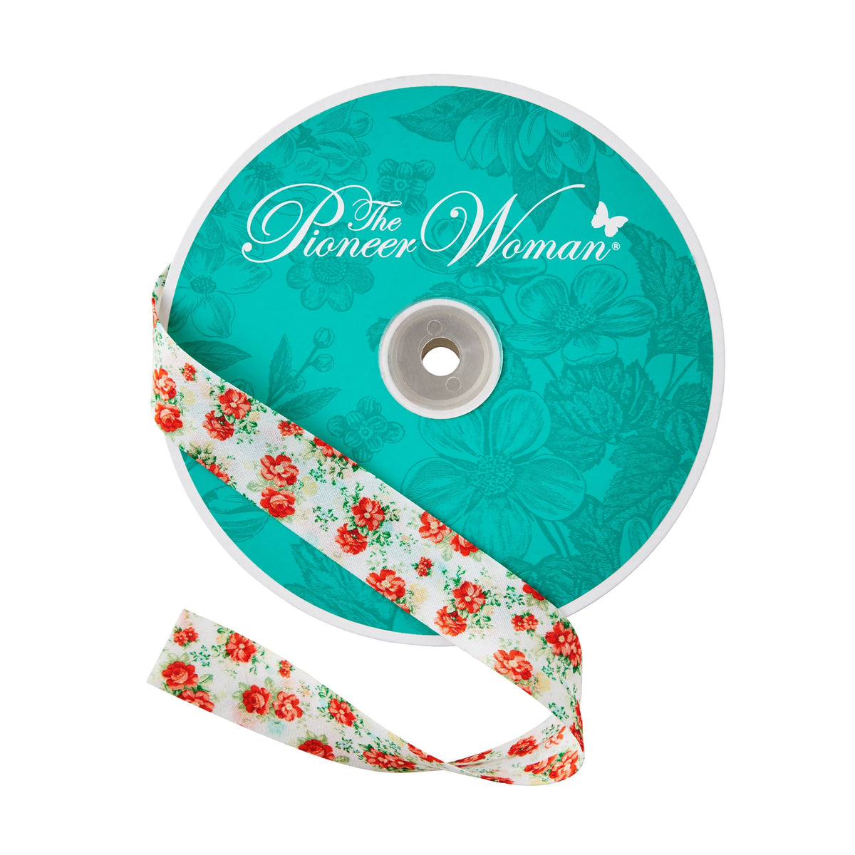 Brambelle Vintage Floral Double Fold Cotton Bias Tape White 25 Yards