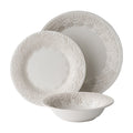 Brambelle Vintage Lace Ceramic Dinnerware Set 12 Piece Linen
