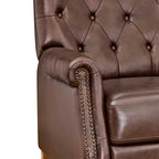 Recliner in whiskey brown view 8