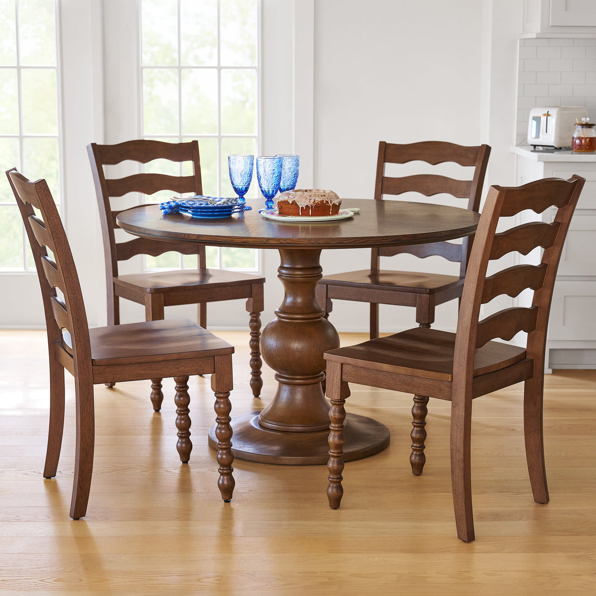 Dining table in heirloom brown view 5
