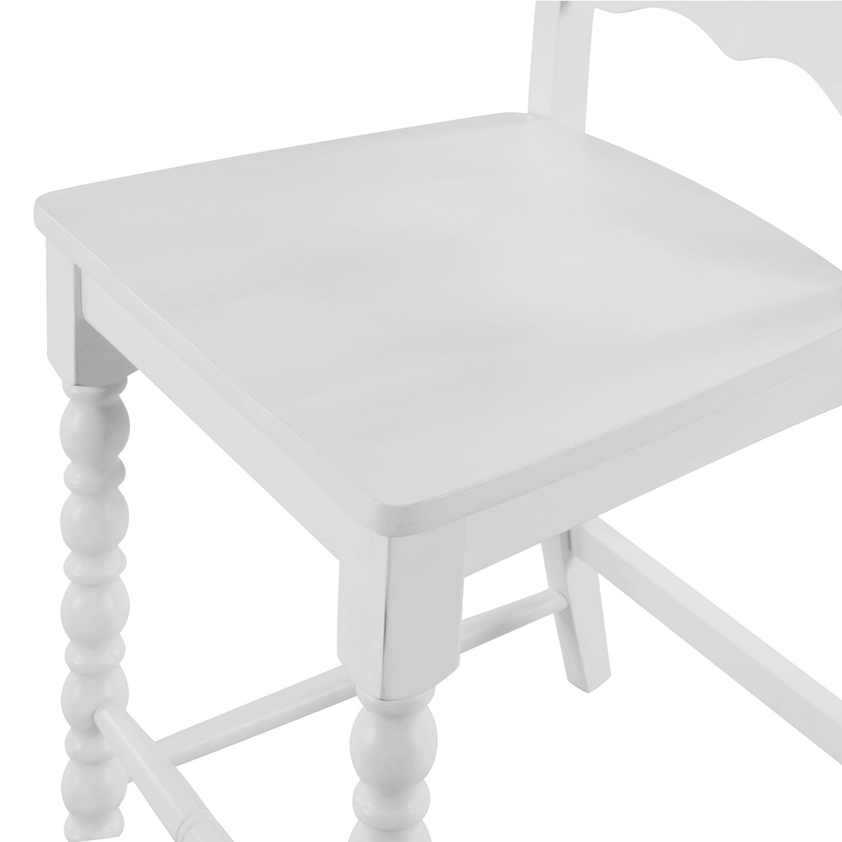 Counter stool set in white view 6