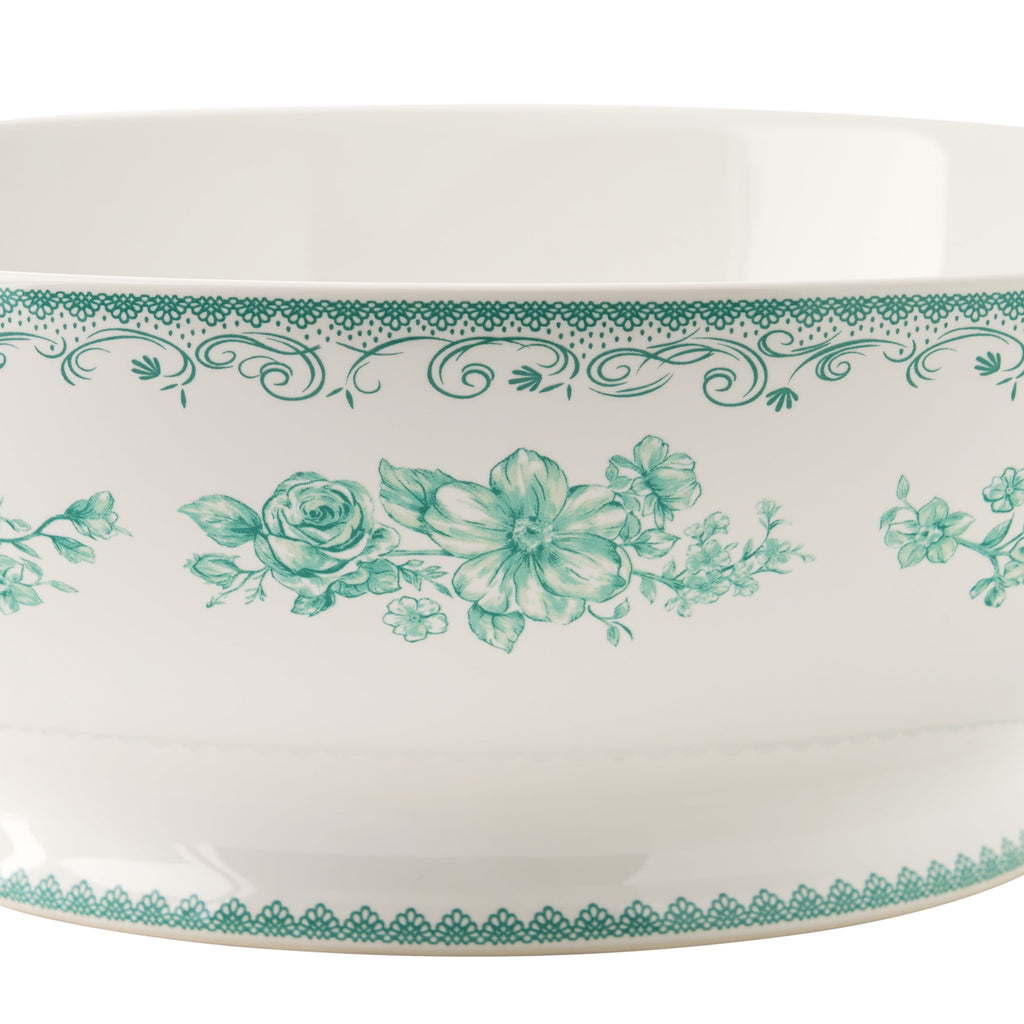 Serving bowl in green view 3