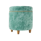 Storage ottoman in jade view 9