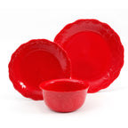 Dinnerware set in red view 3