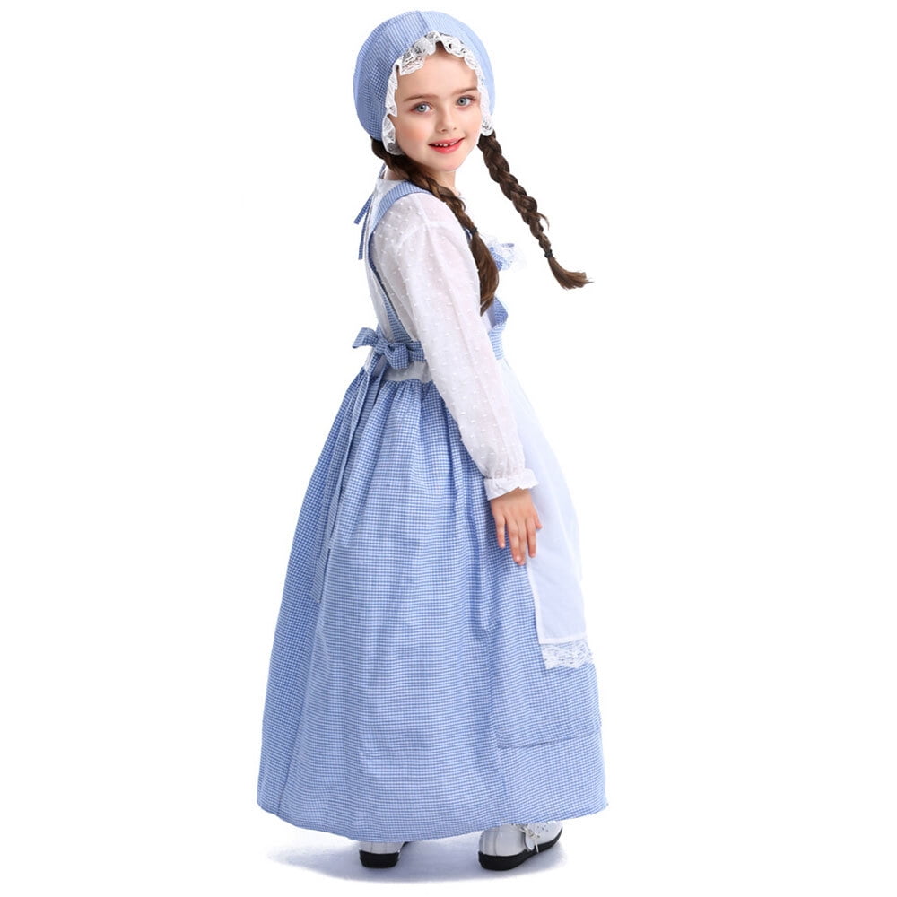 Girls pioneer costume in blue view 3