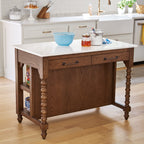 Kitchen island in homestead brown view 2
