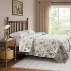 Quilt in blue dust view 3