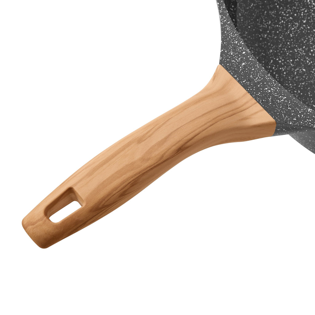 Jumbo cooker saute pan in charcoal speckle view 4