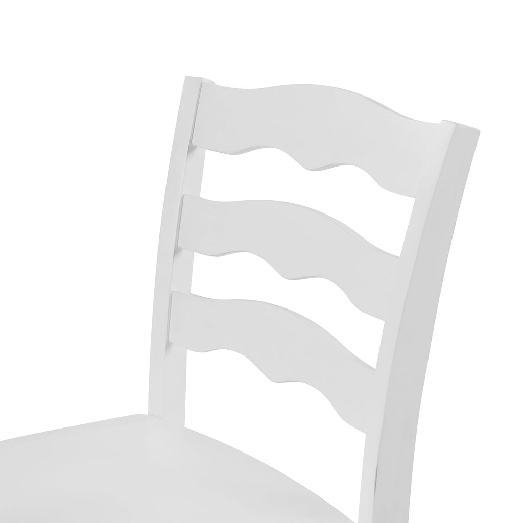 Counter stool set in white view 5