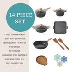 Cookware set in charcoal speckle view 3