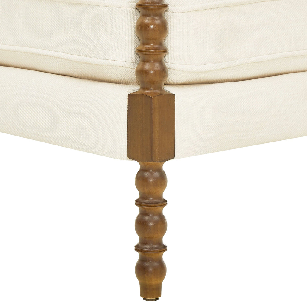 Accent chair in antique white view 8