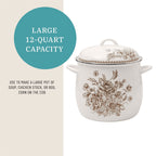 Stock pot in brown view 6