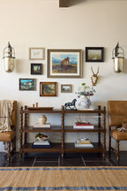 Decorative tray in rustic brown view 5