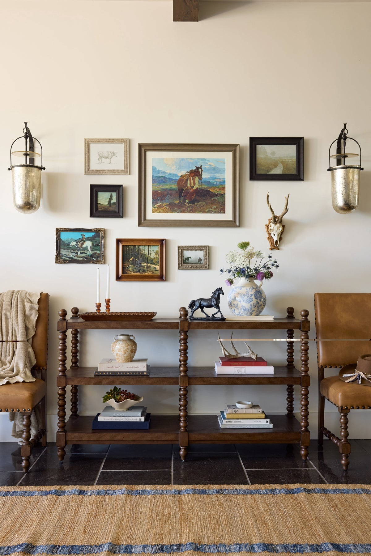 Decorative tray in rustic brown view 5