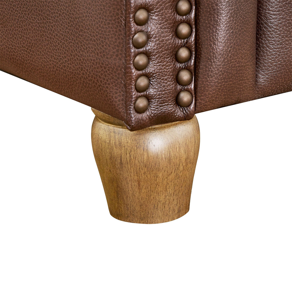 Recliner in whiskey brown view 10