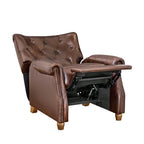 Recliner in whiskey brown view 6