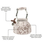 Tea kettle in brown view 5