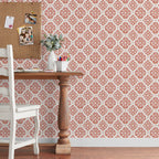 Peel and stick wallpaper in pink salmon view 3