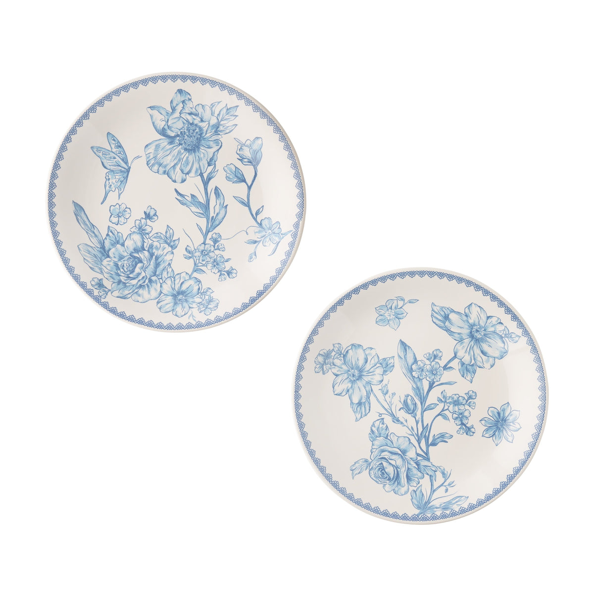 Appetizer plate set in blue view 3