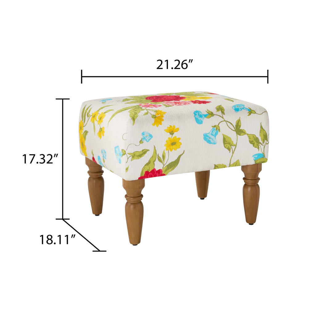 Ottoman in white view 2
