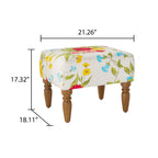 Ottoman in white view 2