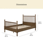 Spindle bed in homestead brown view 4
