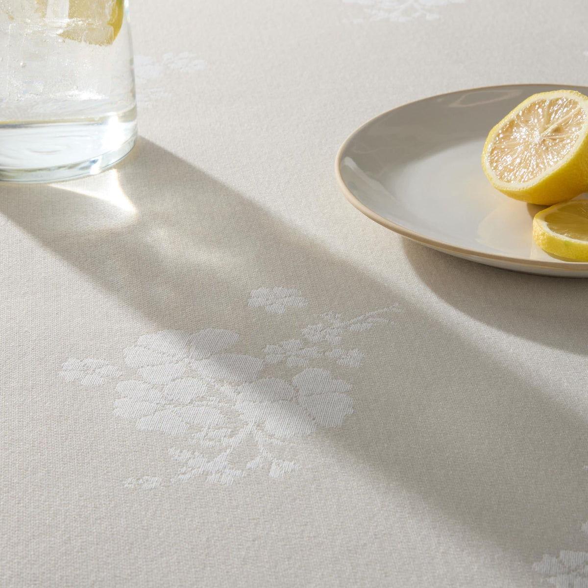 Tablecloth in light taupe view 6