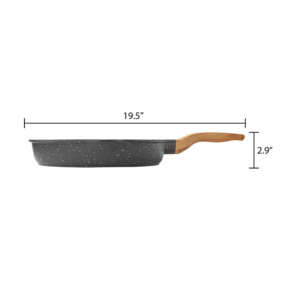 Fry pan in charcoal speckle view 6