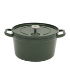 Dutch oven in dark green view 2
