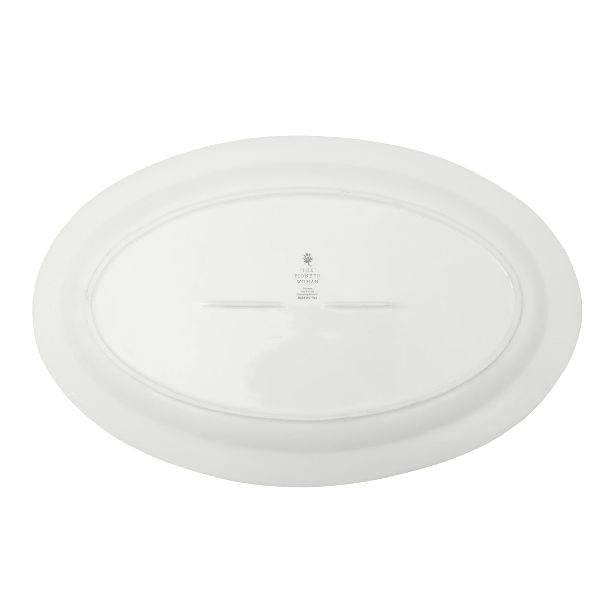 Serving platter in white view 6
