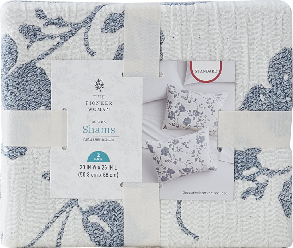 Pillow sham set in blue dust view 7