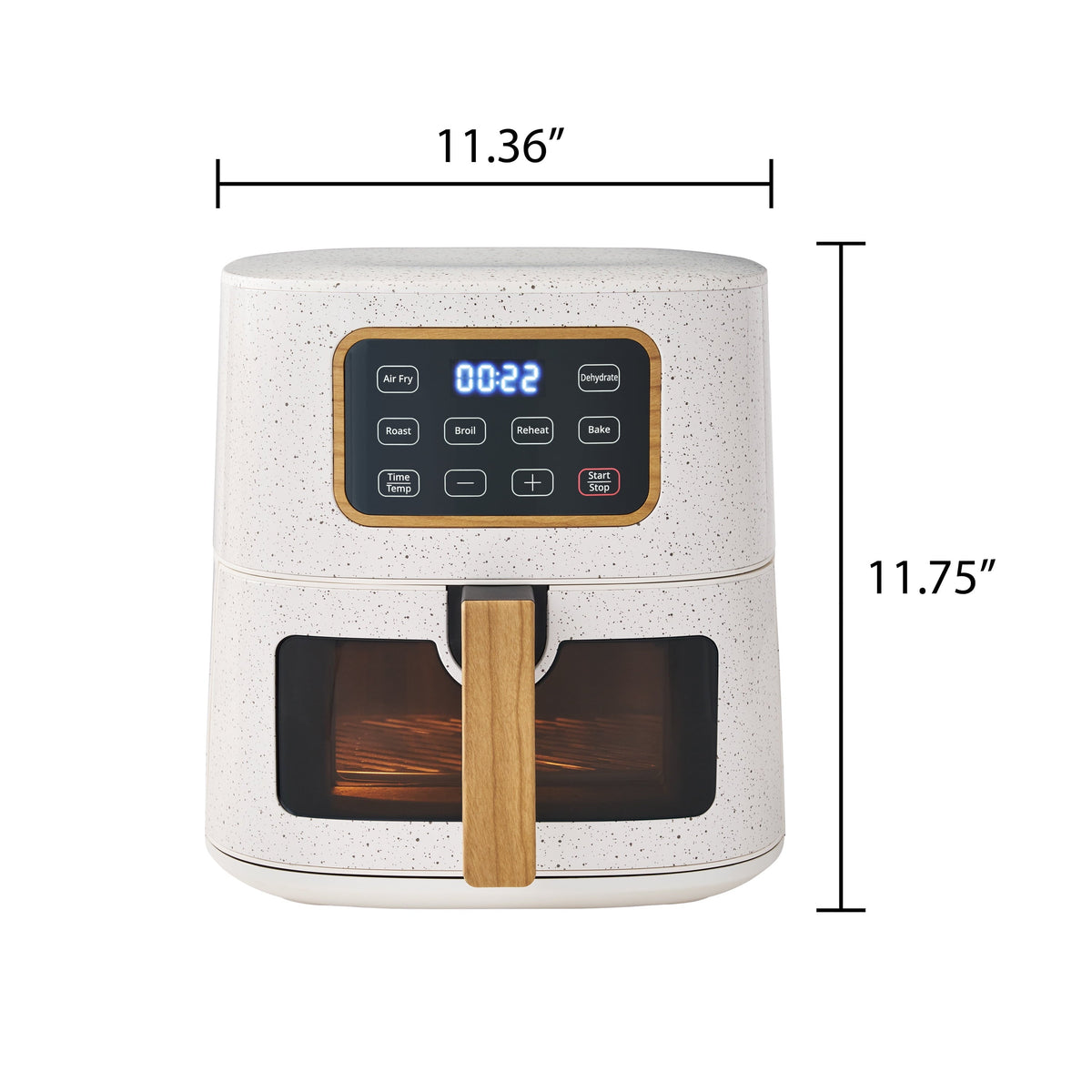 Air fryer in linen speckle view 3