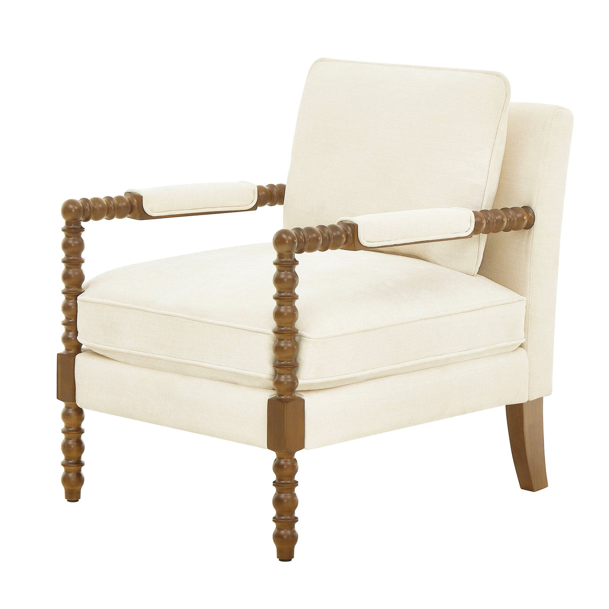 Accent chair in antique white view 9