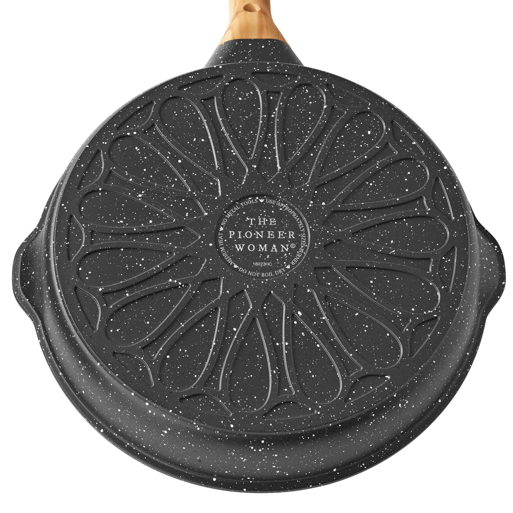 Fry pan in charcoal speckle view 3