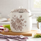 Stock pot in brown view 2
