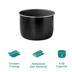 Pressure cooker in linen speckle view 7