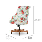 Office chair in white view 3