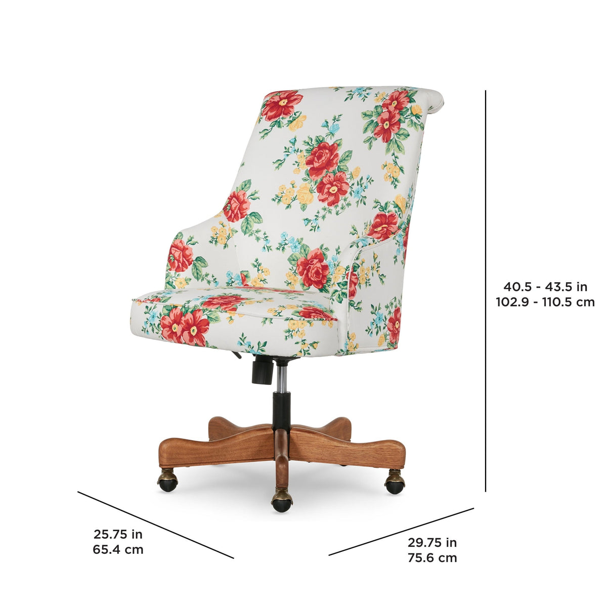 Office chair in white view 3
