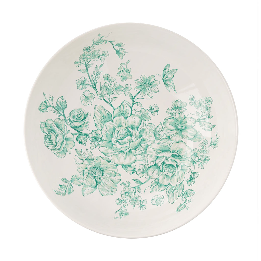 Serving bowl in green view 4