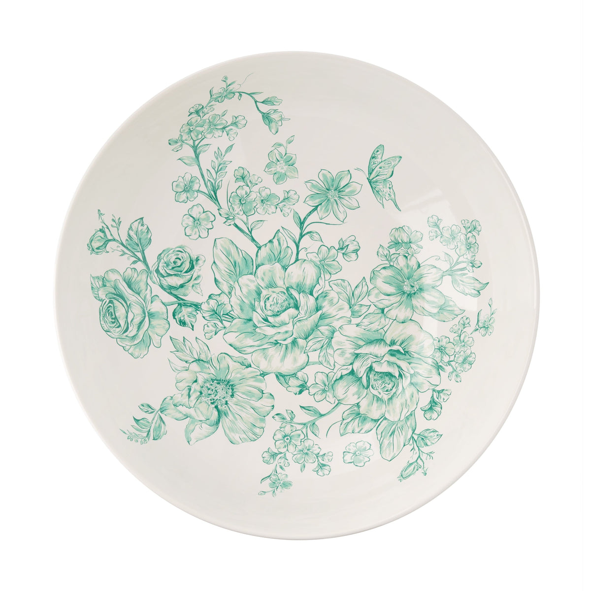Serving bowl in green view 4