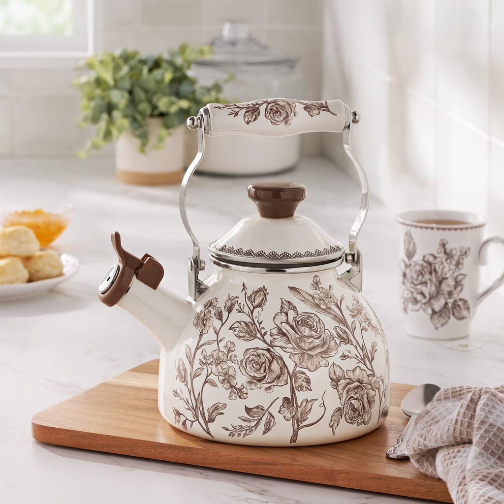 Tea kettle in brown view 8