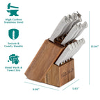 Knife block set in gray view 4