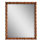 Wall mirror in rustic brown view 2