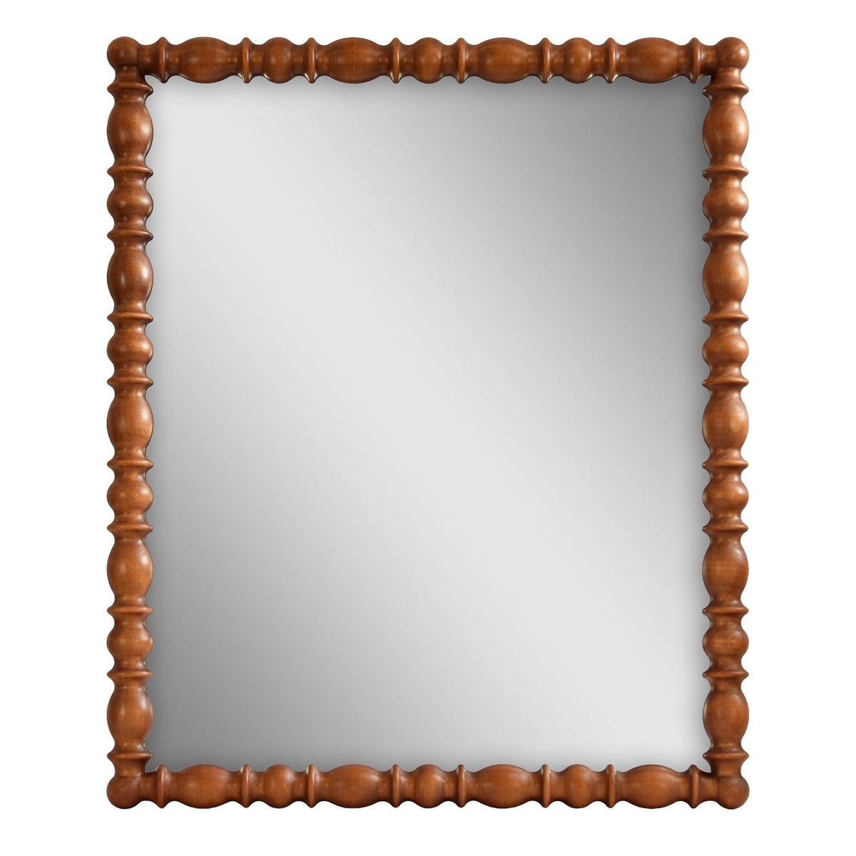Wall mirror in rustic brown view 2