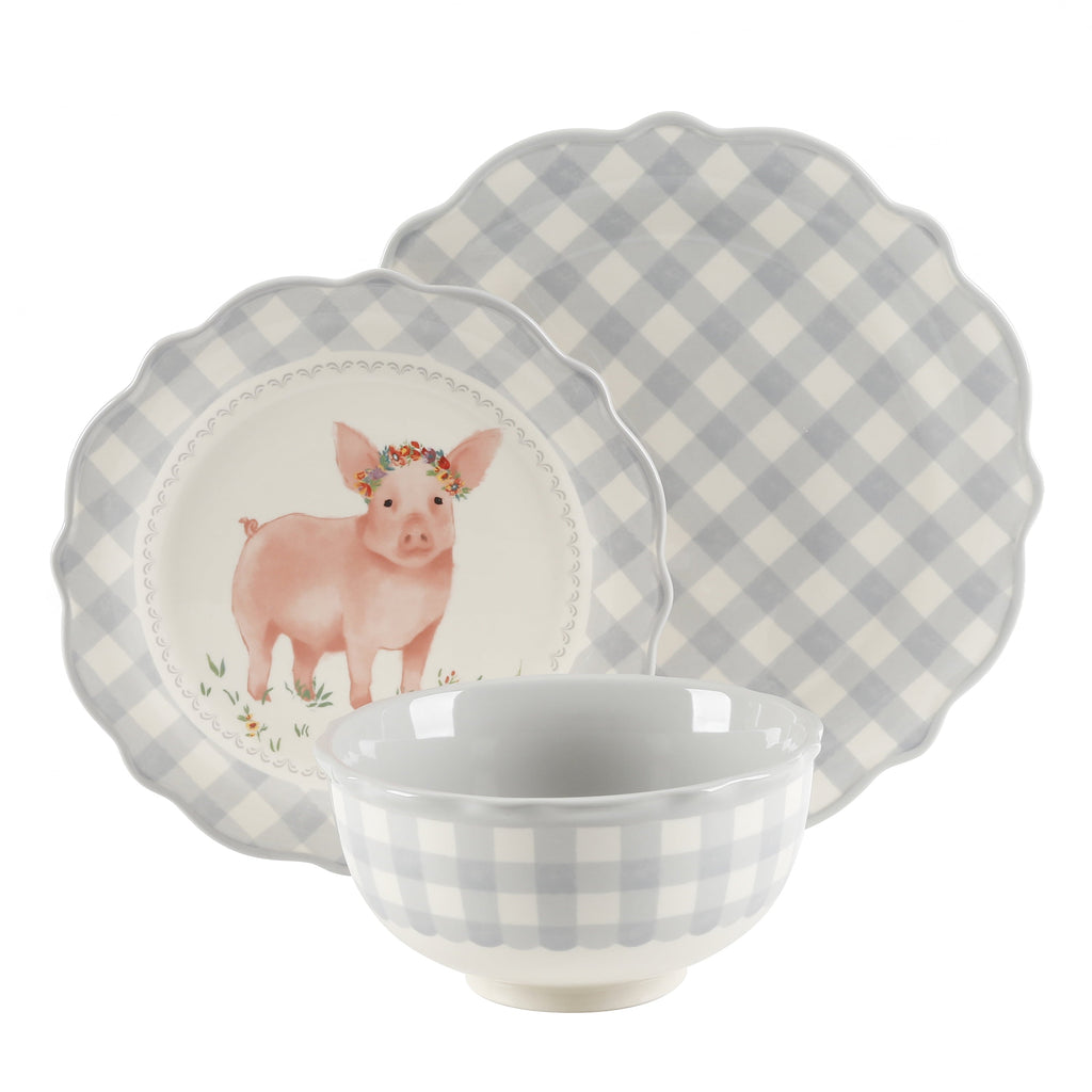 Dinnerware set in gray view 5