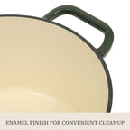 Dutch oven in dark green view 7