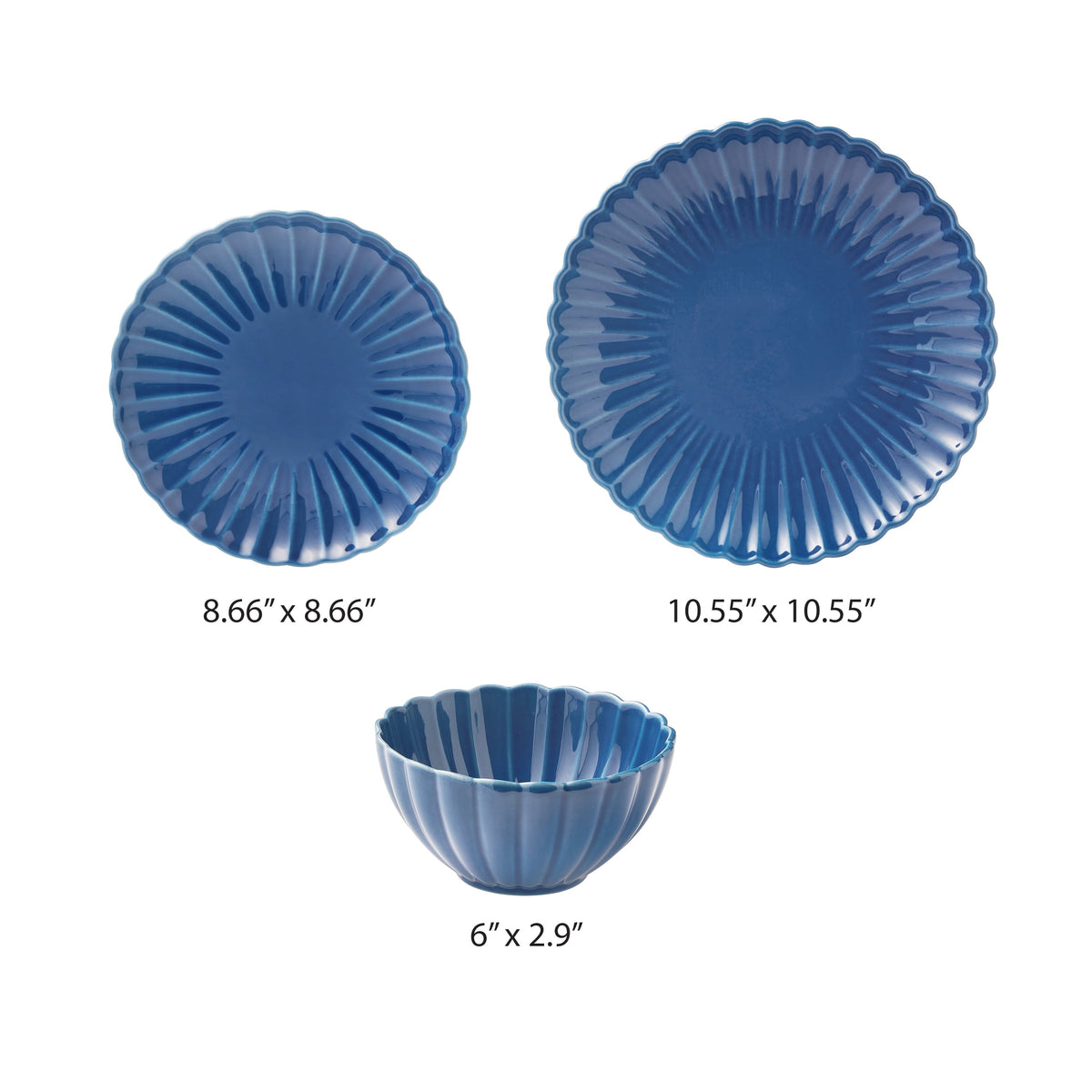 Dinnerware set in blue view 10
