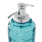 Bath accessory set in teal view 3