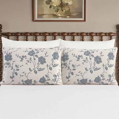 Pillow sham set in blue dust view 2