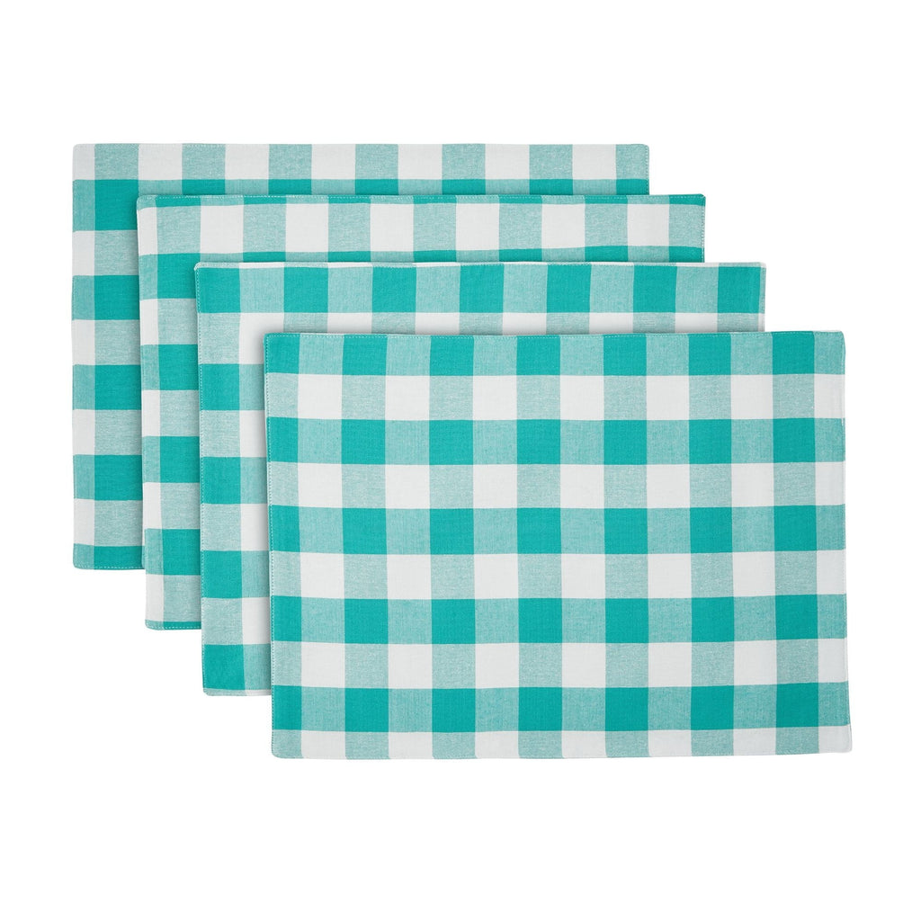 Table linen set in teal view 2